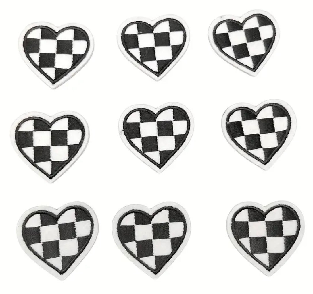 Checker Heart Iron On