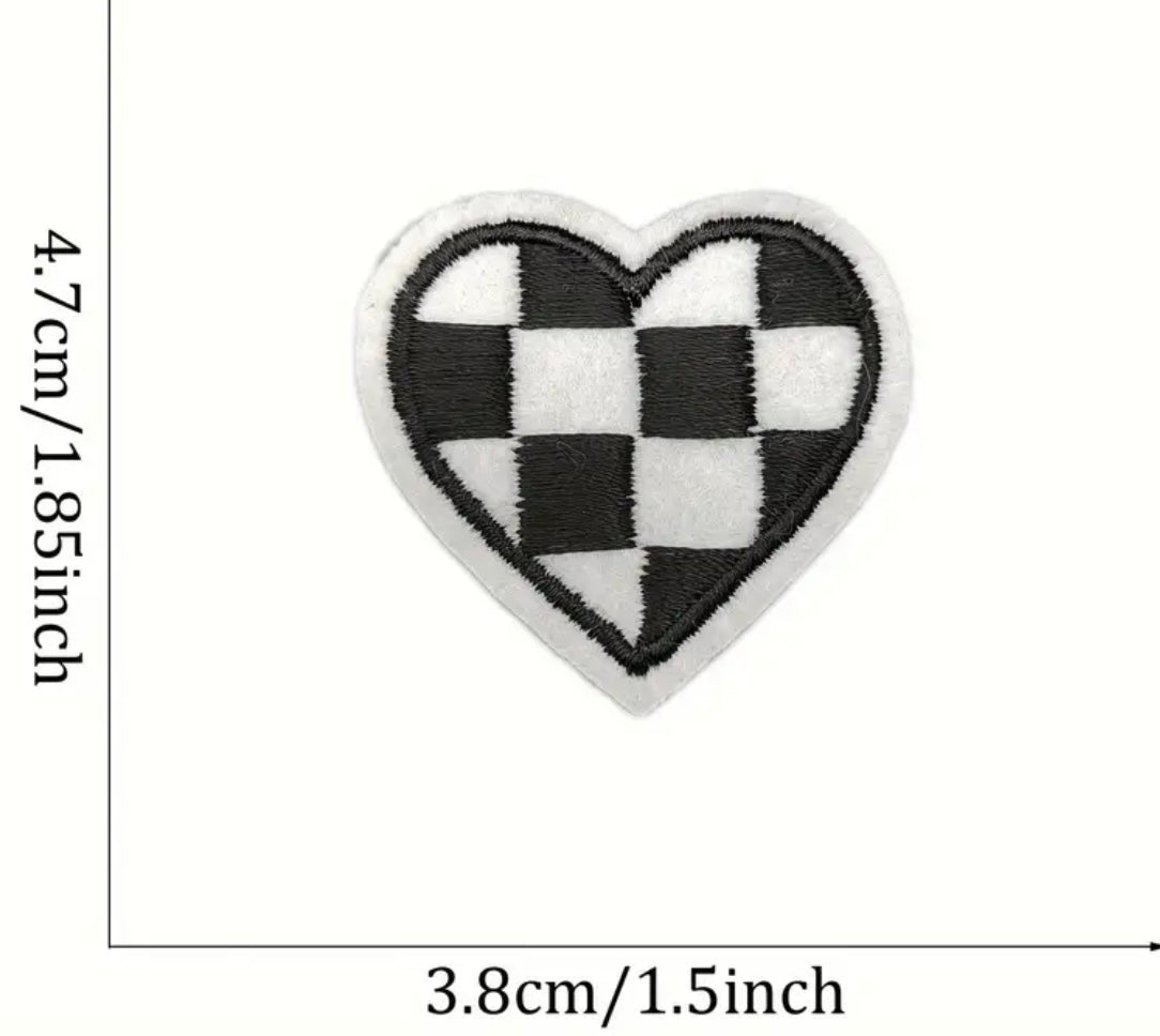 Checker Heart Iron On